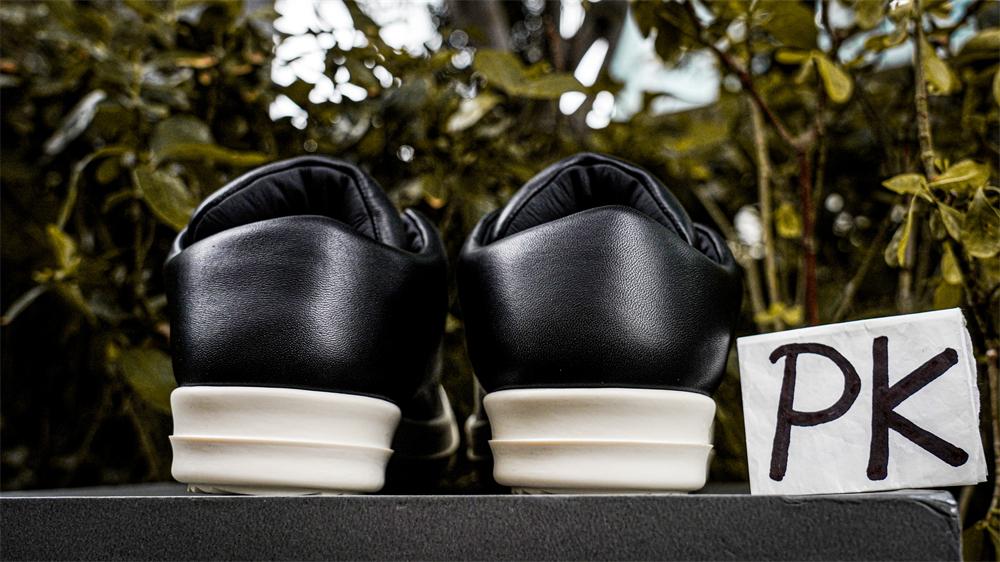 PK GOD Rick Owens Jumbo Lace Padded Sneaks Low Black Milk RETAIL MATERIALS READY TO SHIP